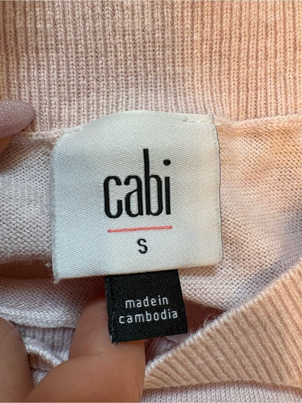 CAbi Light Pink Off-the-Shoulder Lightweight Sweater - Picture 5 of 9